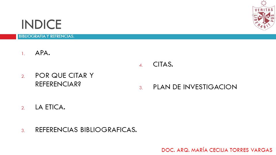 INDICE APA. CITAS. POR QUE CITAR Y REFERENCIAR PLAN DE INVESTIGACION