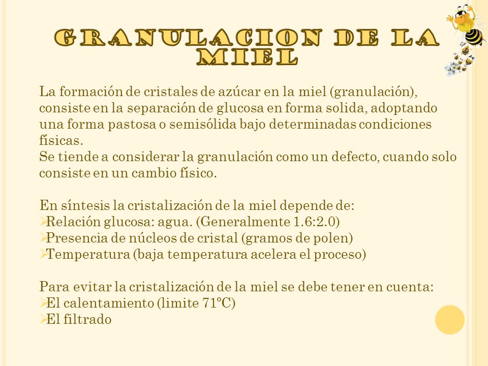 GRANULACION DE LA MIEL