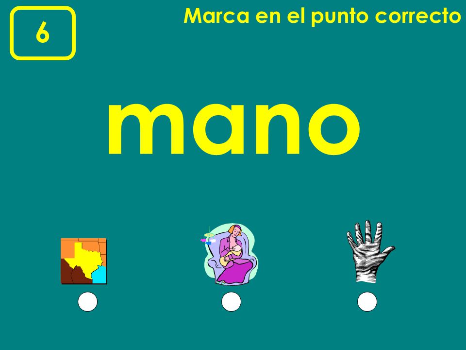 Marca en el punto correcto