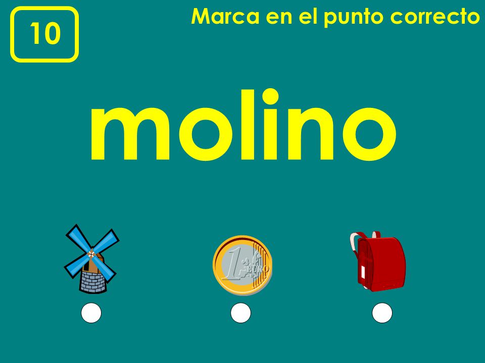Marca en el punto correcto