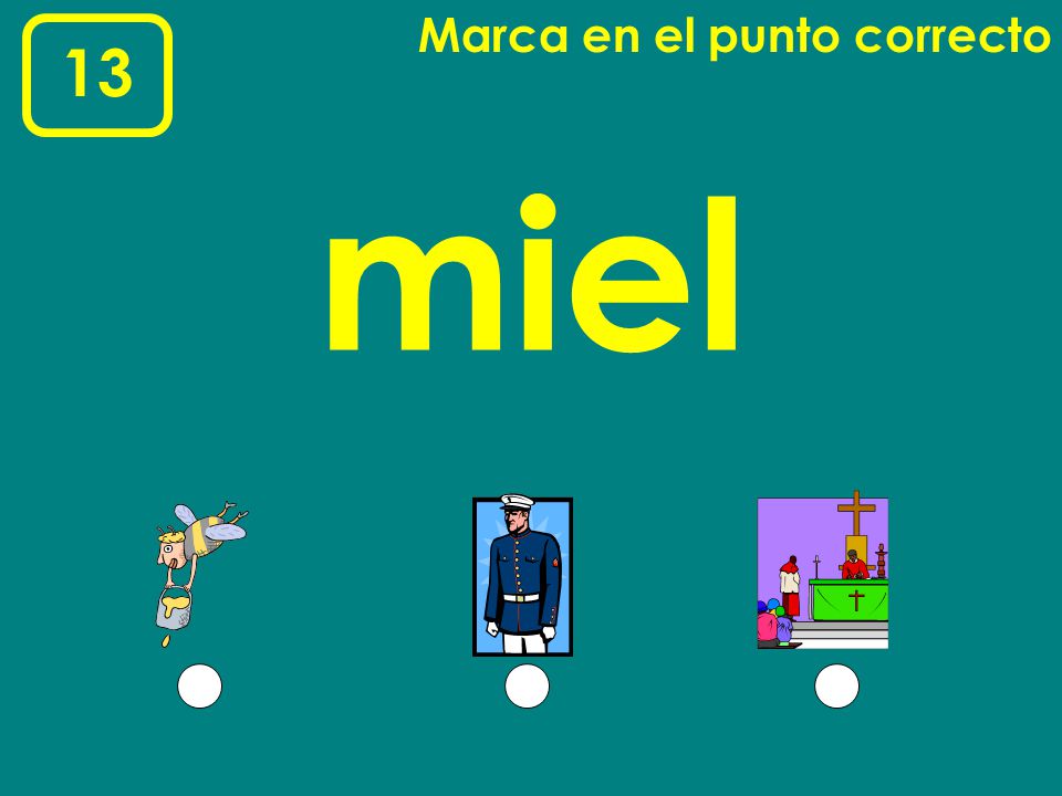 Marca en el punto correcto