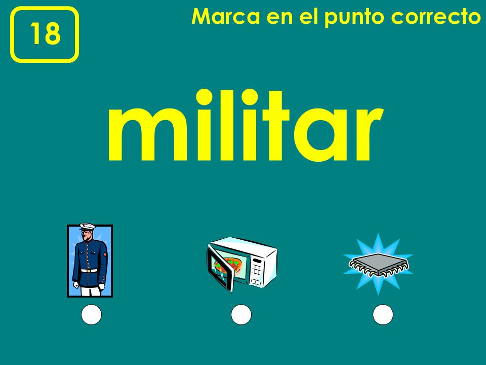 Marca en el punto correcto