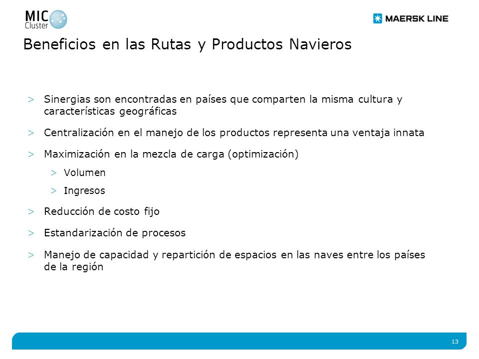 Beneficios en las Rutas y Productos Navieros