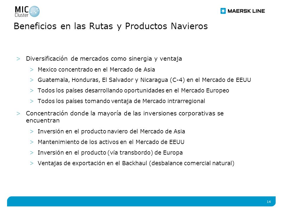 Beneficios en las Rutas y Productos Navieros
