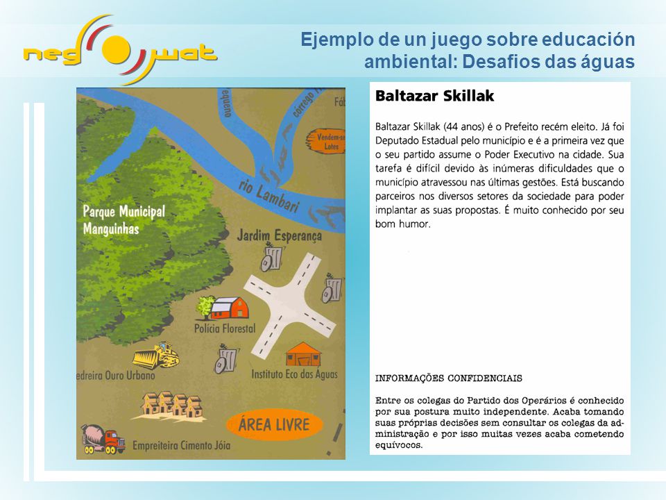 Ejemplo de un juego sobre educación ambiental: Desafios das águas