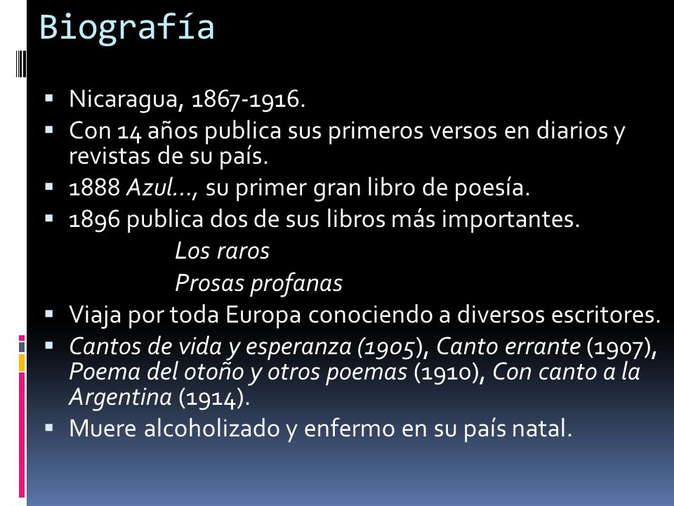 Biografía Nicaragua, Con 14 años publica sus primeros versos en diarios y revistas de su país.