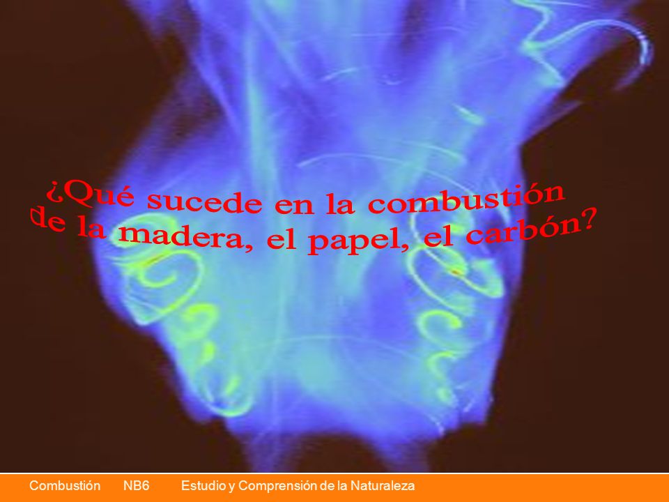 ¿Qué sucede en la combustión de la madera, el papel, el carbón