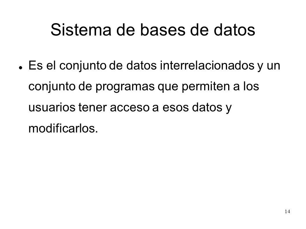 Sistema de bases de datos