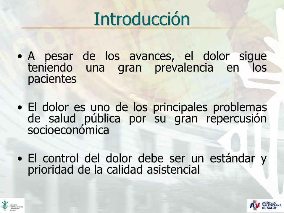 Introducción A pesar de los avances, el dolor sigue teniendo una gran prevalencia en los pacientes.