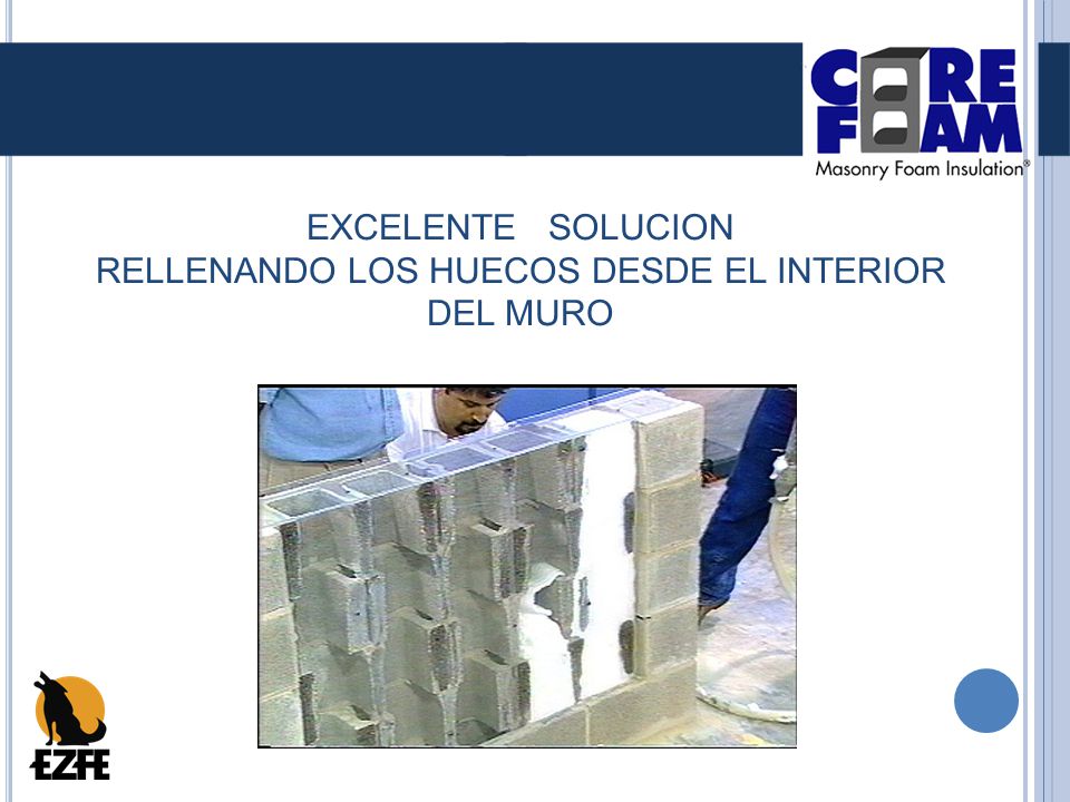EXCELENTE SOLUCION RELLENANDO LOS HUECOS DESDE EL INTERIOR DEL MURO