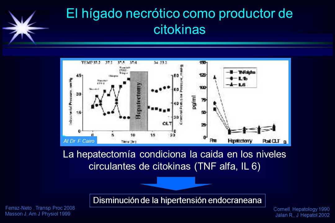 El hígado necrótico como productor de citokinas
