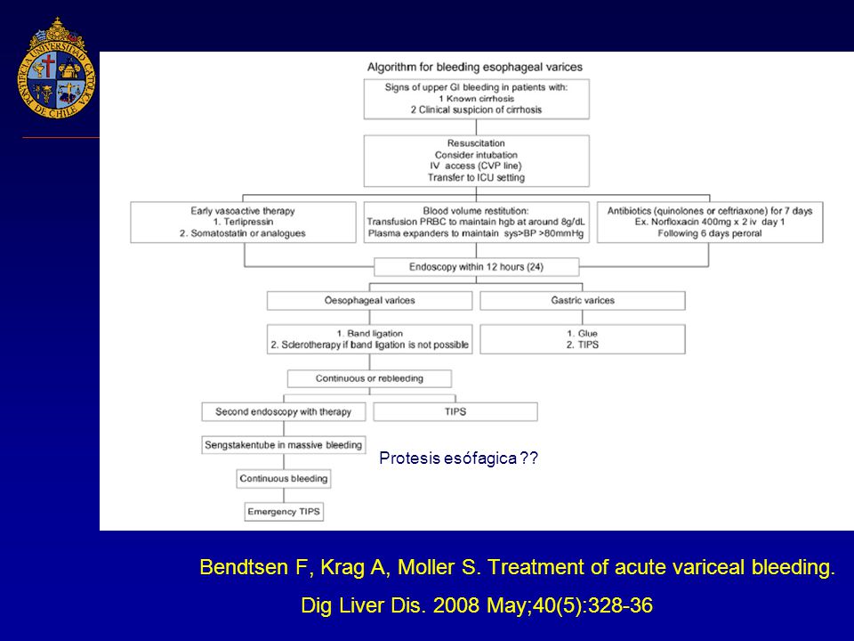 Bendtsen F, Krag A, Moller S. Treatment of acute variceal bleeding.