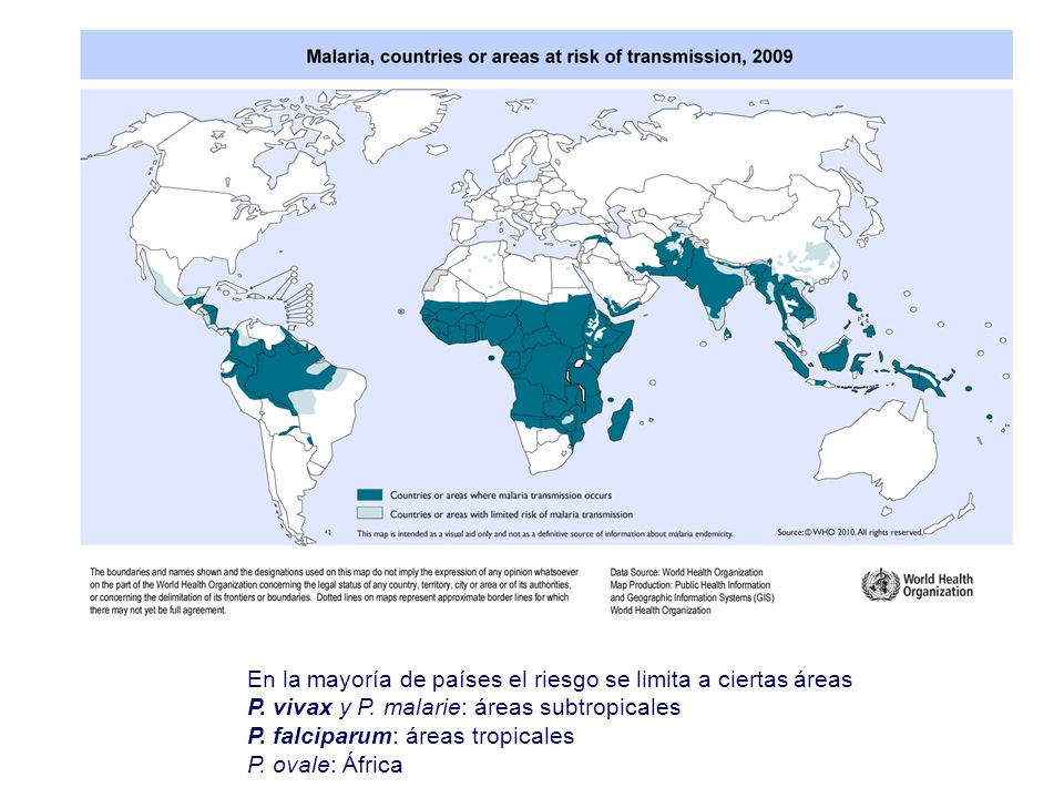 En la mayoría de países el riesgo se limita a ciertas áreas