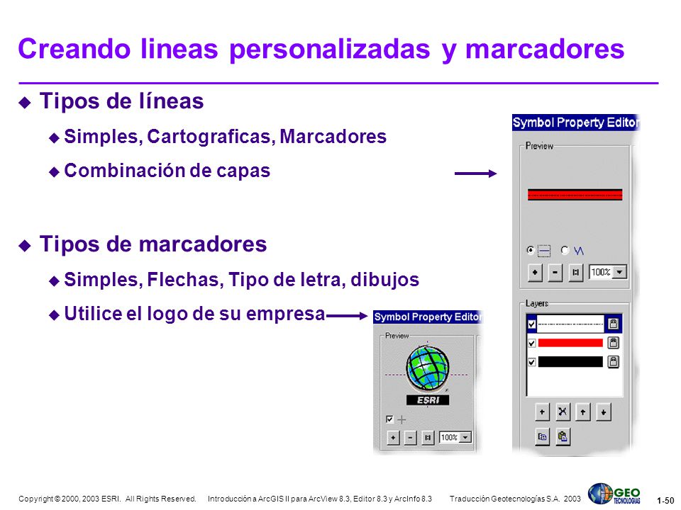 Creando lineas personalizadas y marcadores