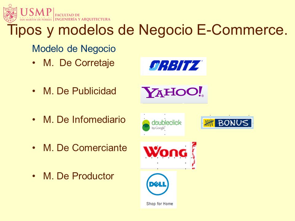 Tipos y modelos de Negocio E-Commerce.