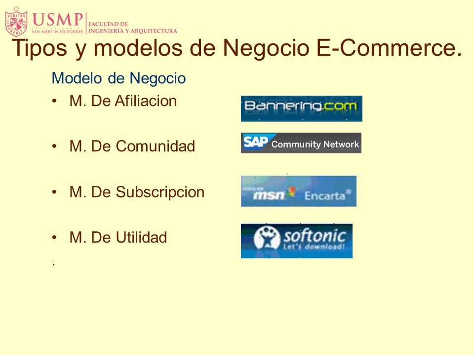 Tipos y modelos de Negocio E-Commerce.