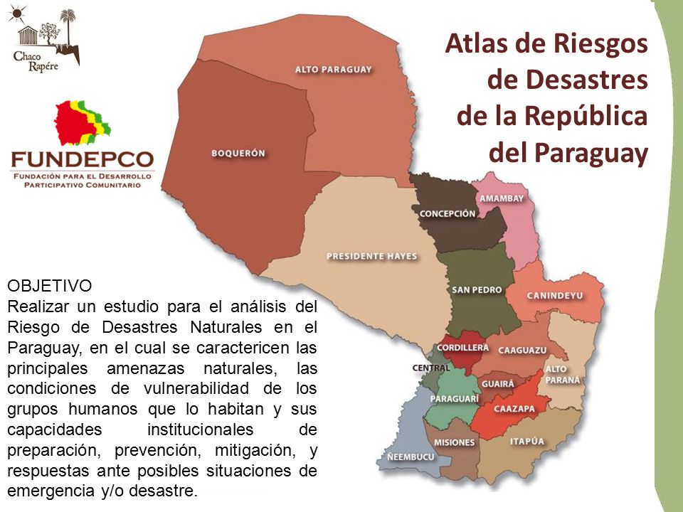 Atlas de Riesgos de Desastres de la República del Paraguay OBJETIVO