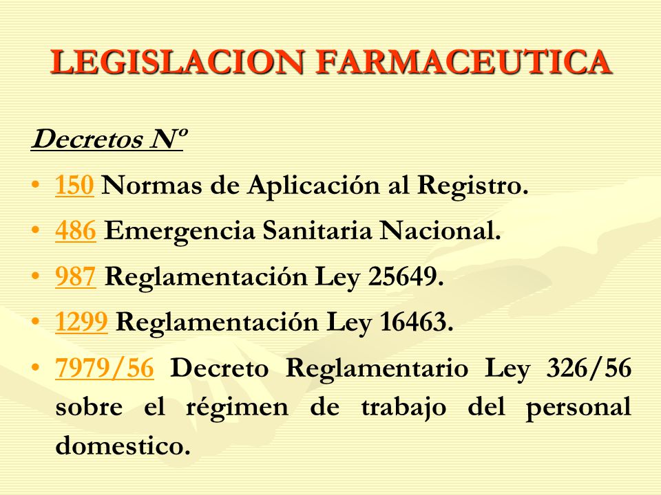 LEGISLACION FARMACEUTICA
