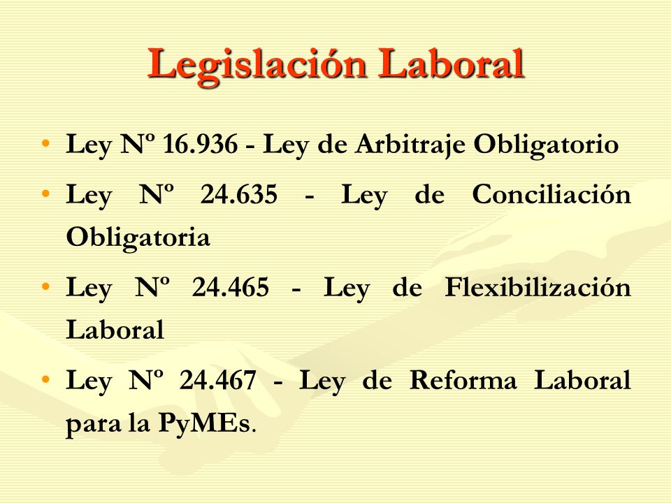 Legislación Laboral Ley Nº Ley de Arbitraje Obligatorio