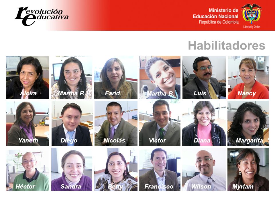 Habilitadores Victor Sandra Margarita Nancy Diego Yaneth Alcira Wilson