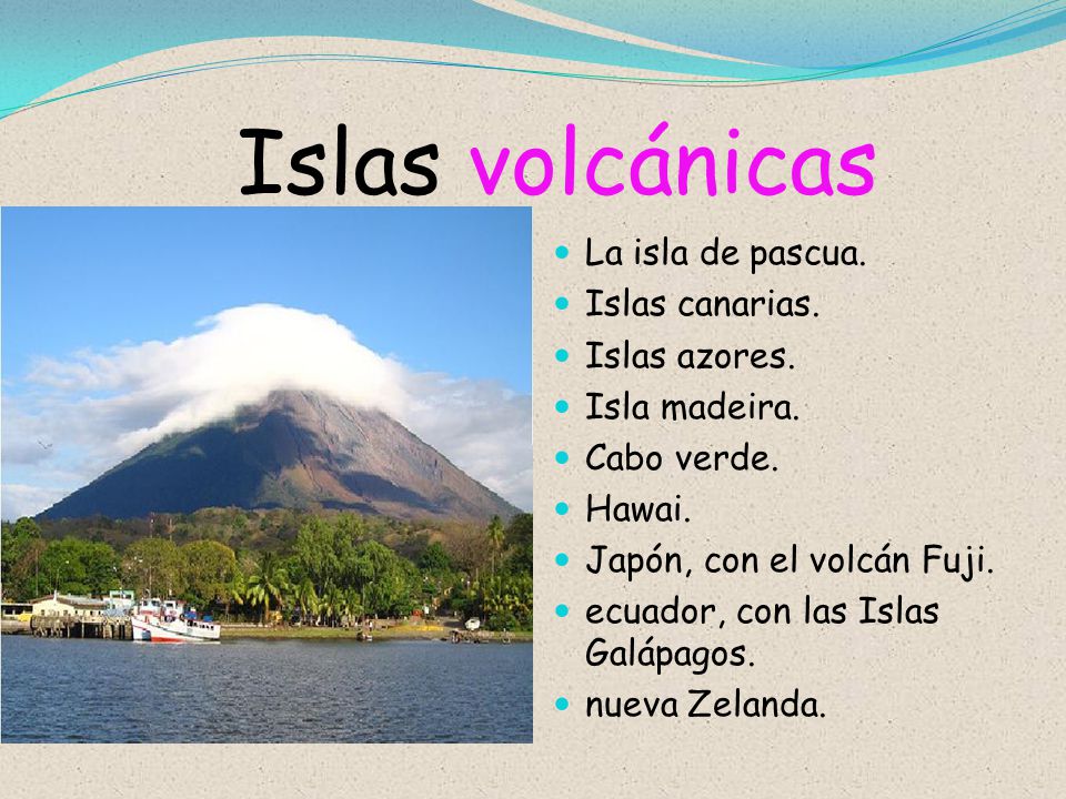 Islas volcánicas La isla de pascua. Islas canarias. Islas azores.