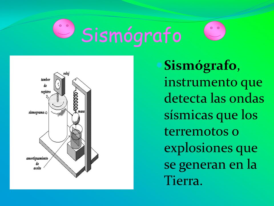 Sismógrafo Sismógrafo, instrumento que detecta las ondas sísmicas que los terremotos o explosiones que se generan en la Tierra.