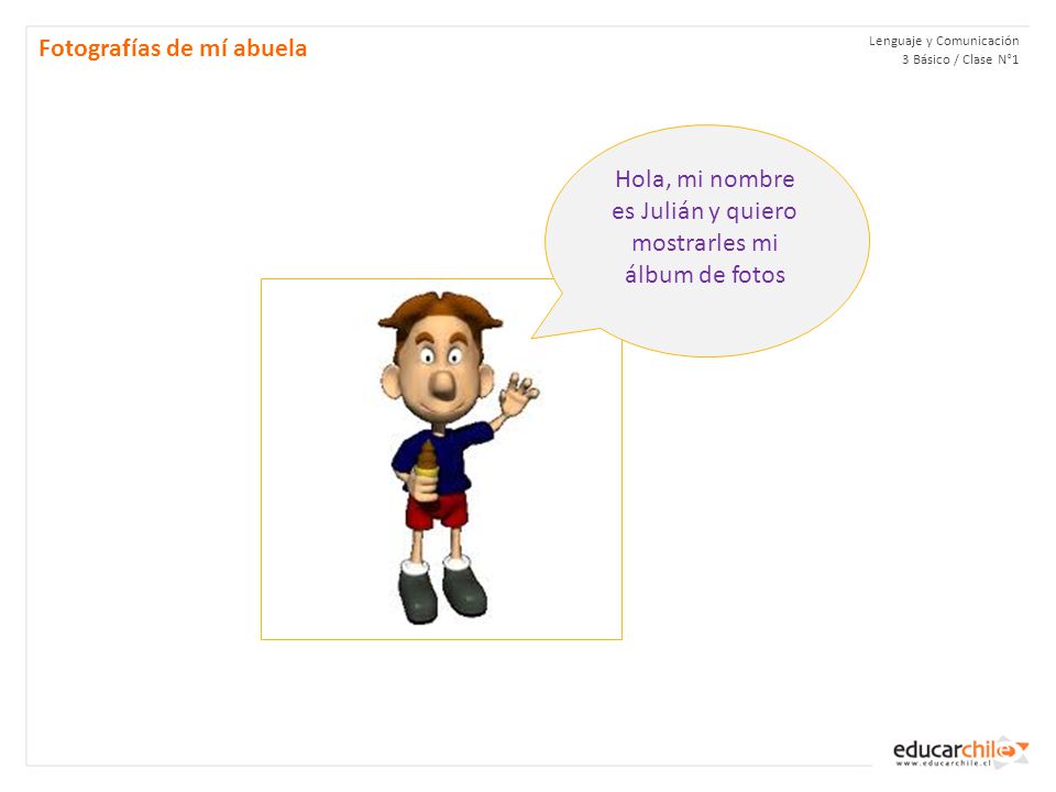 Hola, mi nombre es Julián y quiero mostrarles mi álbum de fotos