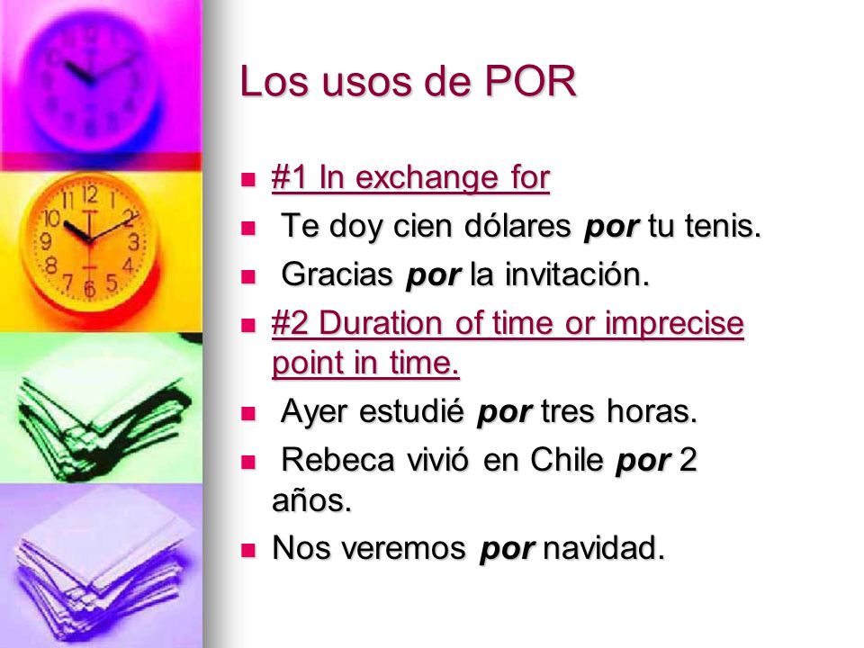 Los usos de POR #1 In exchange for Te doy cien dólares por tu tenis.