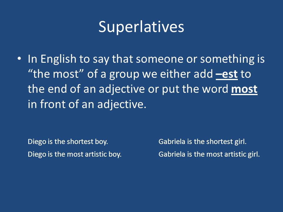 Superlatives