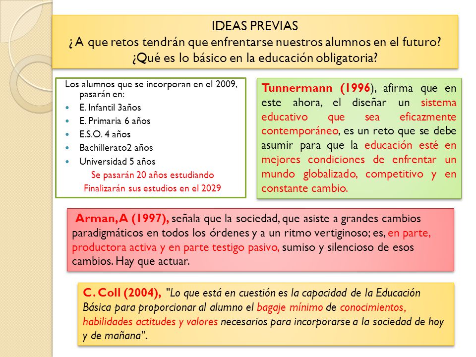 ¿ A que retos tendrán que enfrentarse nuestros alumnos en el futuro