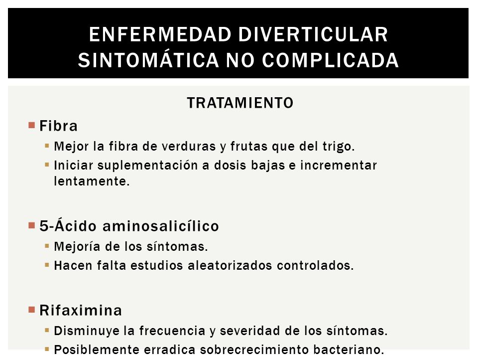 Enfermedad diverticular sintomática no complicada