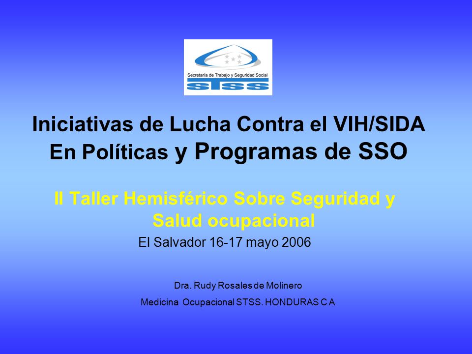 Iniciativas de Lucha Contra el VIH/SIDA En Políticas y Programas de SSO