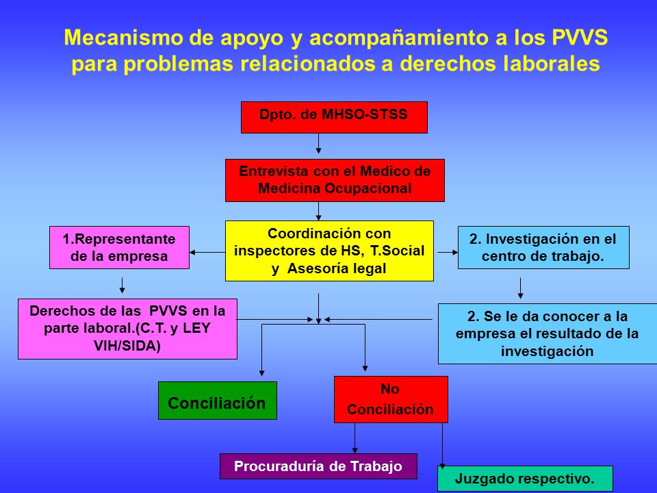 Mecanismo de apoyo y acompañamiento a los PVVS para problemas relacionados a derechos laborales