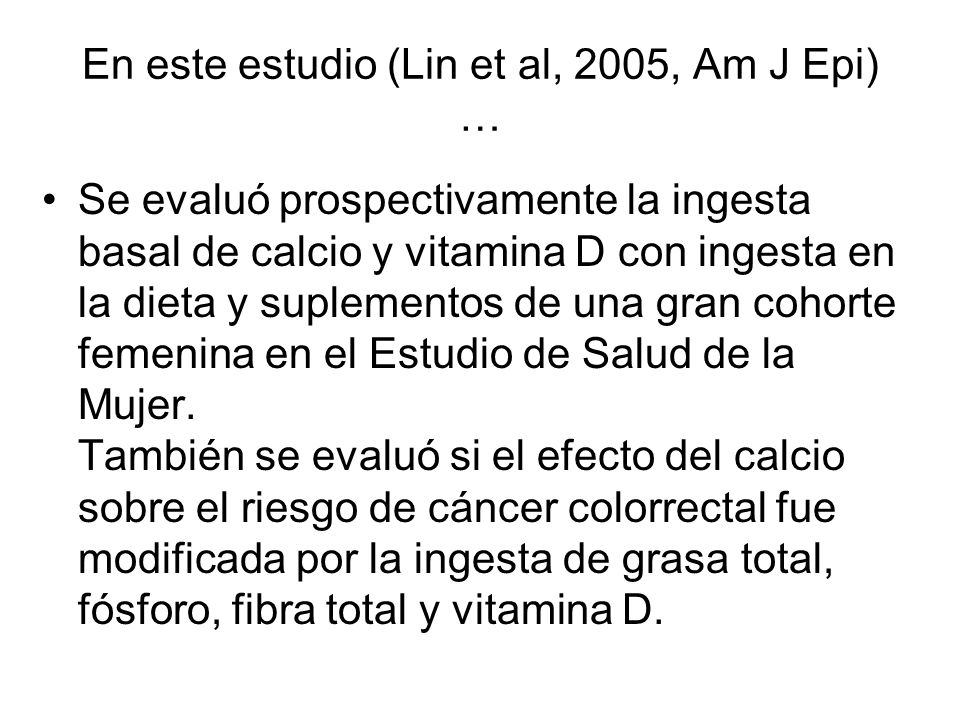 En este estudio (Lin et al, 2005, Am J Epi) …