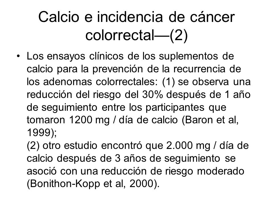 Calcio e incidencia de cáncer colorrectal—(2)