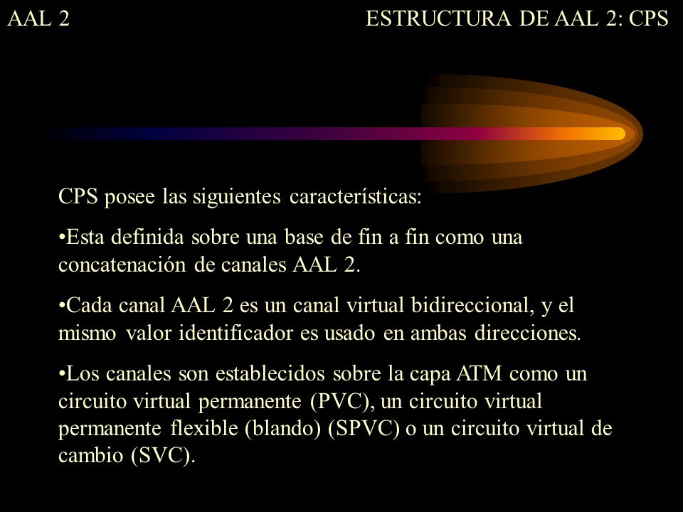 AAL 2 ESTRUCTURA DE AAL 2: CPS. CPS posee las siguientes características: