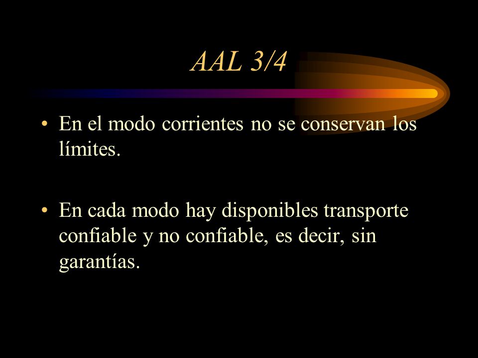 AAL 3/4 En el modo corrientes no se conservan los límites.