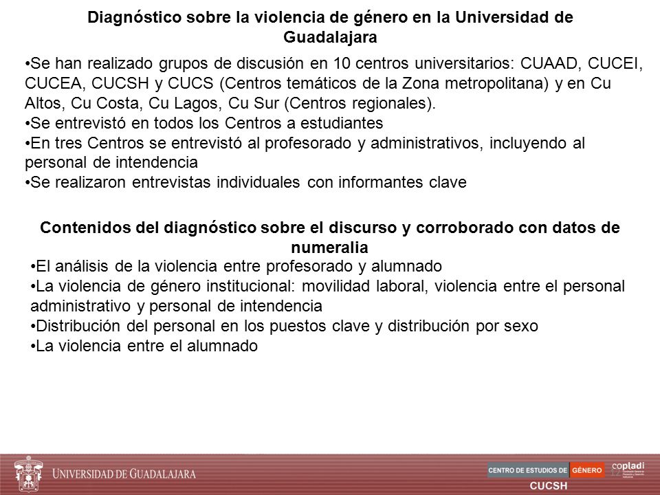 Diagnóstico sobre la violencia de género en la Universidad de Guadalajara