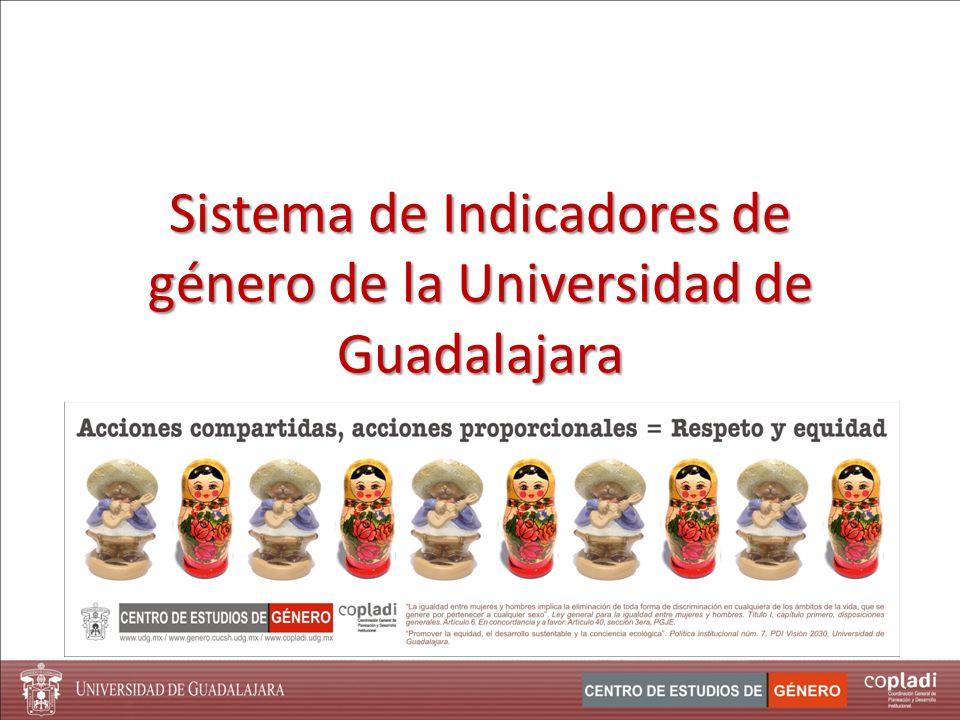 Sistema de Indicadores de género de la Universidad de Guadalajara