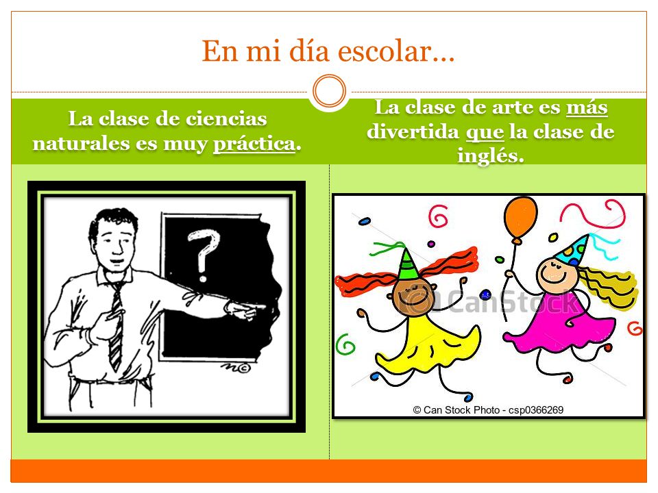 En mi día escolar… La clase de ciencias naturales es muy práctica.