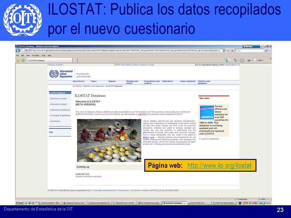 ILOSTAT: Publica los datos recopilados por el nuevo cuestionario