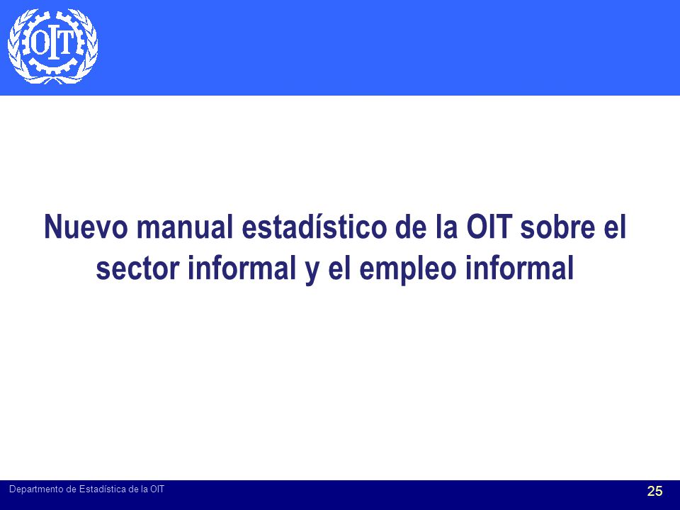 Nuevo manual estadístico de la OIT sobre el sector informal y el empleo informal
