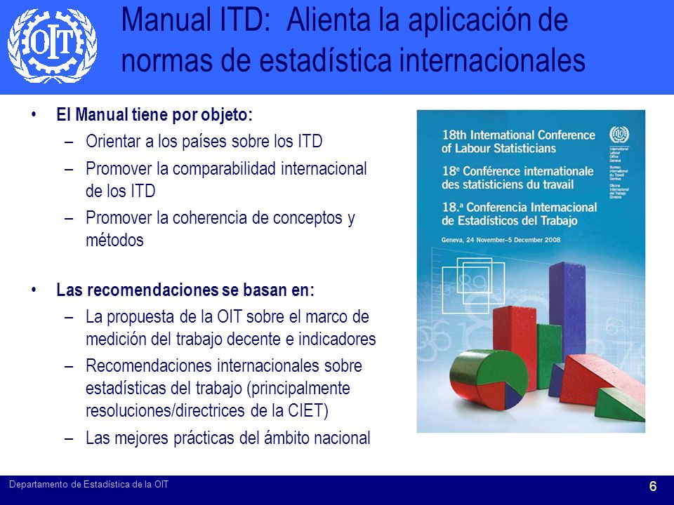 Manual ITD: Alienta la aplicación de normas de estadística internacionales