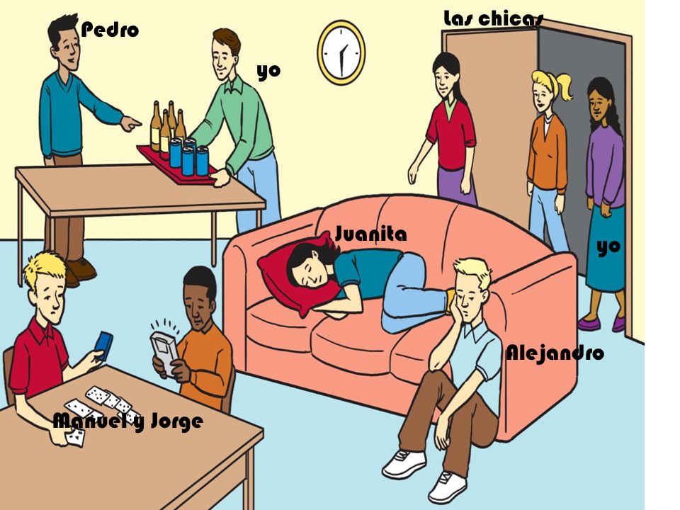 Las chicas Pedro yo Juanita yo Alejandro Manuel y Jorge