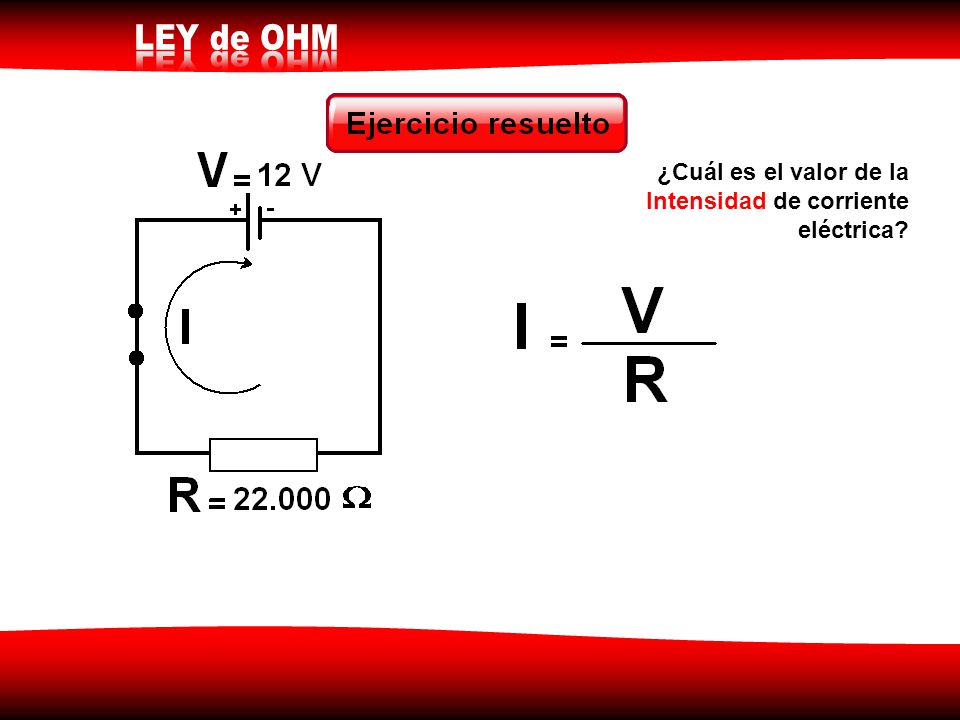 ¿Cuál es el valor de la Intensidad de corriente eléctrica