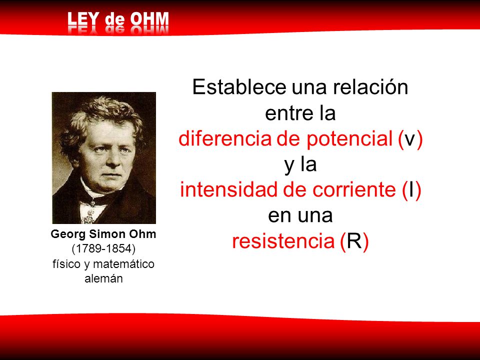 Establece una relación entre la diferencia de potencial (v) y la