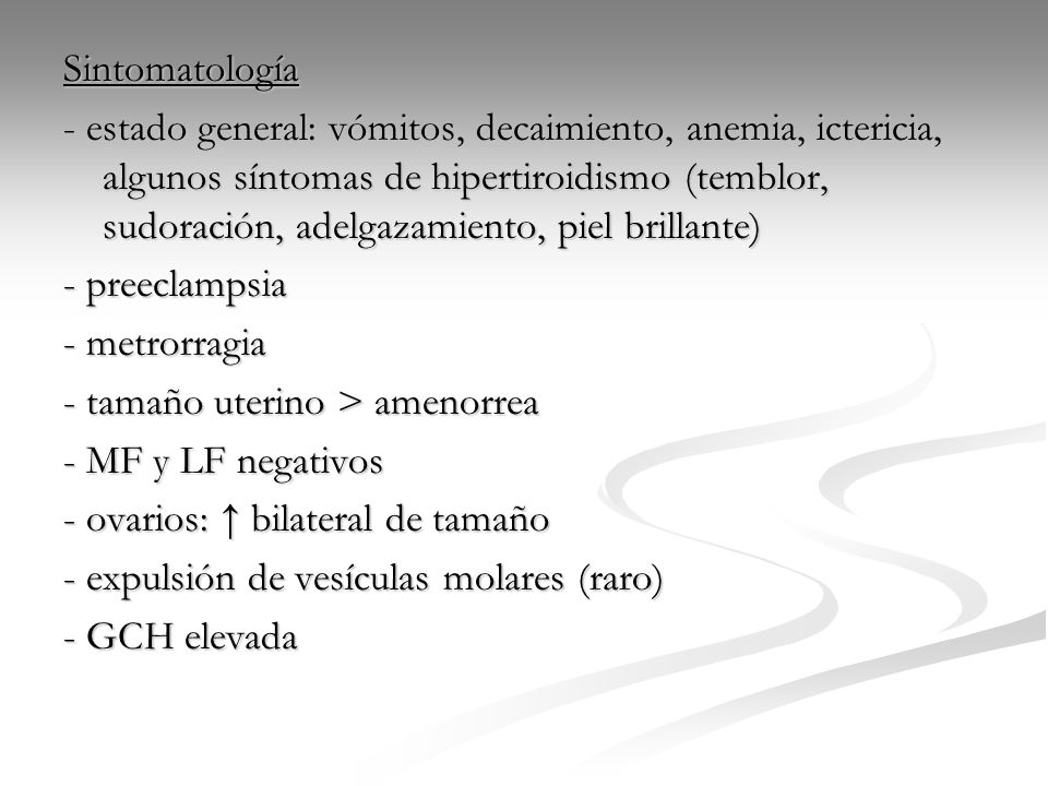Sintomatología