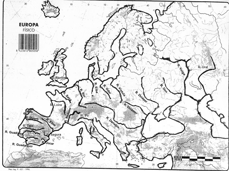 R. Ural R. Volga. R. Támesis. R. Elba. R. Oder. R. Vístula. R. Don. R. Rin. R. Sena. R. Dniéper.