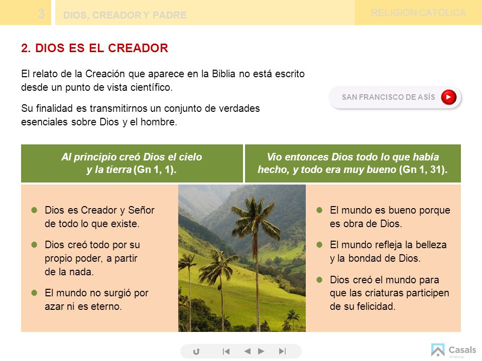Al principio creó Dios el cielo y la tierra (Gn 1, 1).