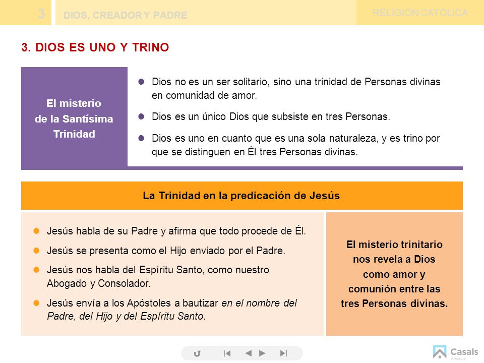 3 3. DIOS ES UNO Y TRINO El misterio de la Santísima Trinidad